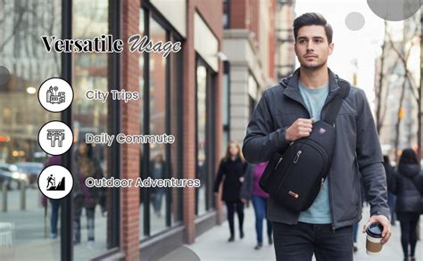GUSTAVE Sling Bag for Men Lightweight Crossbody Chest Bag Water ...