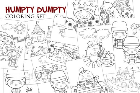 Humpty Dumpty Colouring In