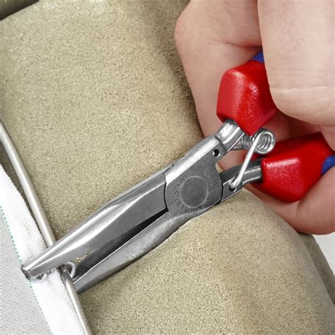 KNIPEX 7.7-in Red Dipped Handle Hog Ring Pliers for Automotive ...