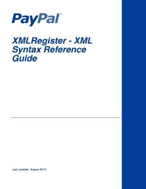 Fillable Online XMLRegister - XML Syntax Reference Guide Fax Email ...