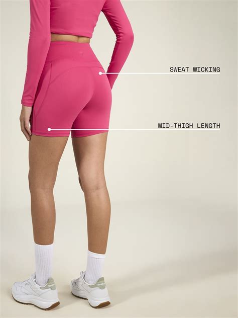 Hot Pink Sculpt Booty Shorts | High-Waisted & Supportive – Cava – CAVA ...