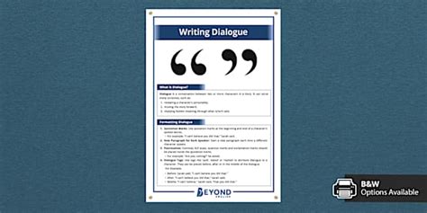 Writing Dialogue Display Poster