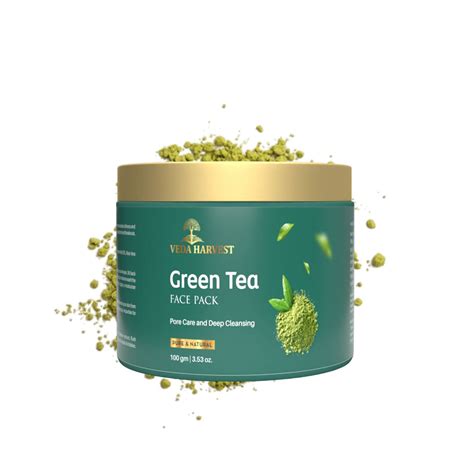 Veda Harvest Green Tea Face Pack For Dark Spots Removal Deep Cleansing