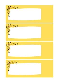 Blank Sunflower Labels/Tags by FarmCatCreations | TPT