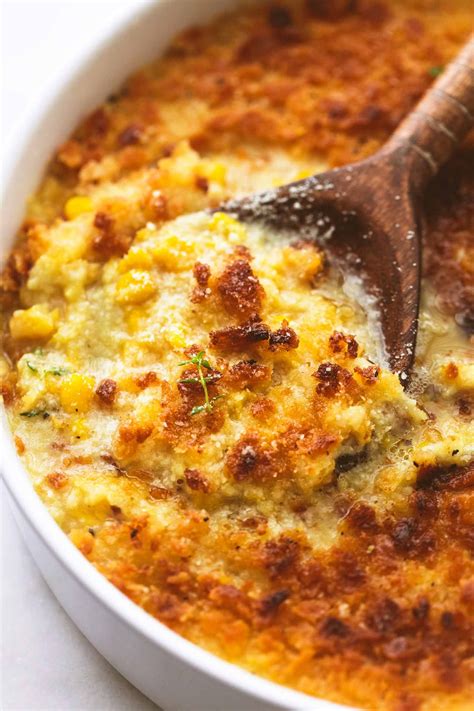 Baked Parmesan Creamed Corn | lecremedelacrumb.com | Corn recipes side ...