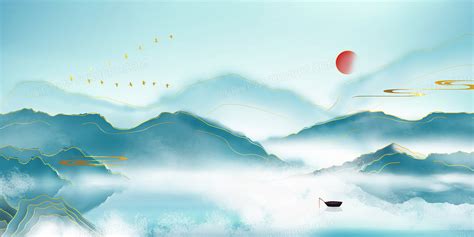 写意中国风意境水墨山水画 新中式抽象山水风景画|插画|商业插画|心灵艺坊 - 原创作品 - 站酷 (ZCOOL)
