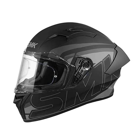 SMK Stellar Sports Stage Gloss Black Grey Black (GL262) Helmet – SPARIFY