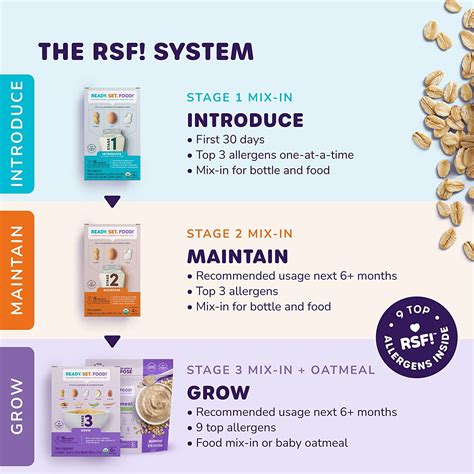 Buy Ready, Set, Food! Organic Early Allergen Introduction Baby Oatmeal ...