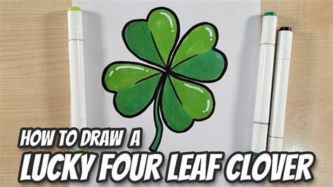 How to Draw a 4 Leaf Clover: Step-by-Step Guide for Beginners ...