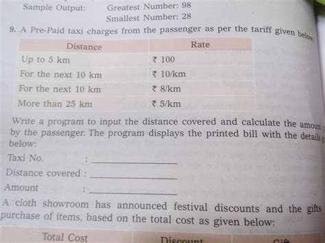 Write a JAVA program for this using If else statements question no.9 It ...
