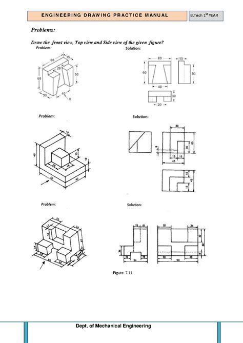 EDP Unit-5 - Complete material - Engineering Drawing - Problems: Draw ...