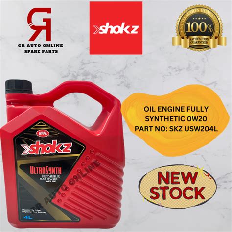 OIL ENGINE FULLY SYNTHETIC OW20 (SP/IL SAC/GF6 LATEST SPEC FOR ENGINE ...