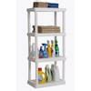 Project Source Plastic 4-Tier Utility Shelving Unit (22-in W x 14.25-in ...