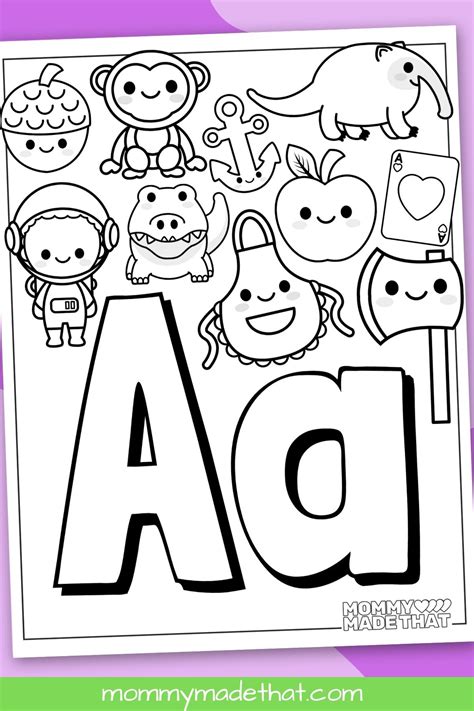 Letter A Coloring Pages For Preschoolers