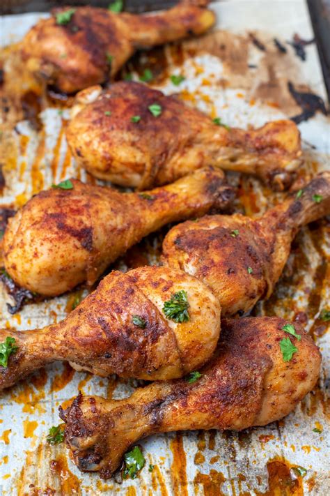 Crispy Baked Chicken Drumsticks - Curbing Carbs | Oven baked chicken ...