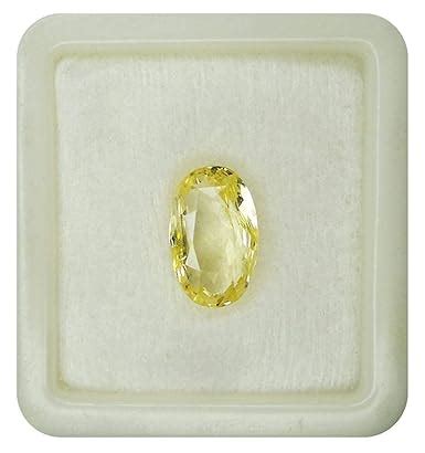Kirti Sales Gems Yellow Sapphire Pukhraj 7.50 Carat / 8.25 Ratti GGTL ...