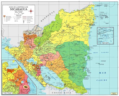 Republic of Nicaragua Map