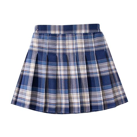 CHEEREAM Litter Girls Plaid Pleated Skirt with Comfy Stretchy Band High ...
