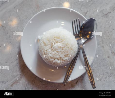 White steamed rice Stock Photo - Alamy
