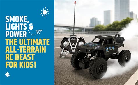 Kidsmate Remote Control Rock Climber Monster Car for Kids | Off-Road ...