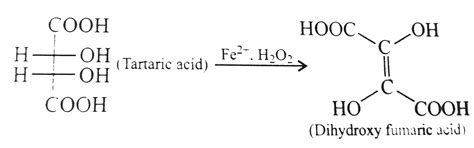 Treatment of tartaric acid with Fenton's reagent gives