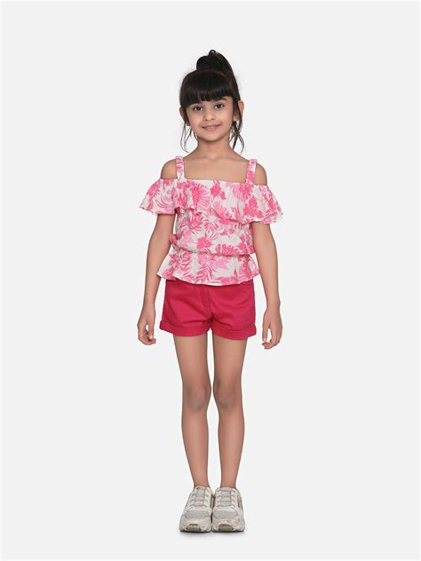 Girls Pink Cotton Top and Shorts Set – Stylestone