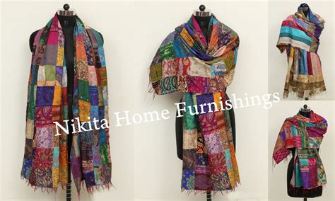 Buy 25pc Silk Vintage Kantha Scarf Handmade Silk Scarf Reversible ...
