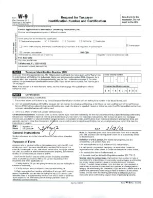 W9 Florida 2013 Form - Fill and Sign Printable Template Online