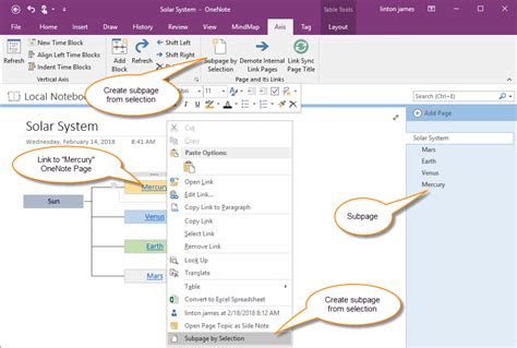 Image result for How to Add Link to Sub Page OneNote