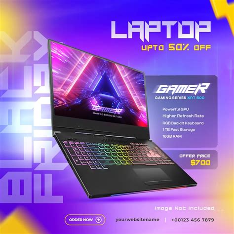 Black friday product sale social media post design template | Free PSD