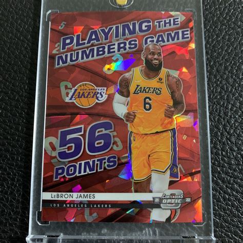 LeBron James 2021-22 Panini Contenders Optic Playing the numbers game ...