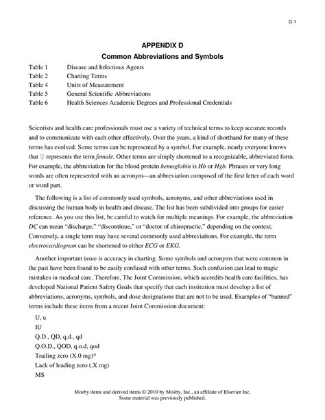 Common medical abbreviations - Mosby items and derived items © 2010 by ...