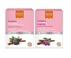 VLCC Vlcc Snigdha Skin Whitening Night Cream & Day Cream Spf 25 (2x50g ...