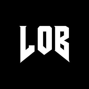 Lob letter logo design for technology company lob logo design black and ...