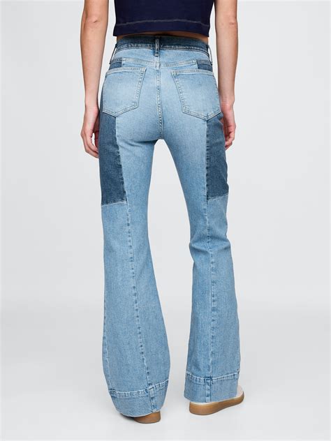 High Rise Patchwork '70s Flare Jeans | Gap