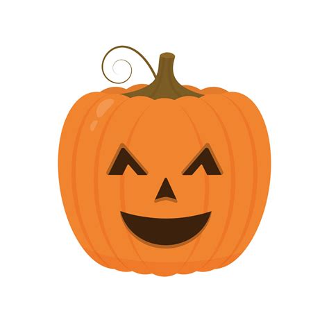 Halloween Pumpkin with funny face icon isolated on white. Cute cartoon ...
