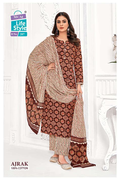 MCM LIFESTYLE AJRAK VOL 2 COTTON PRINTED SALWAR SUITS AT BEST ONLINE ...
