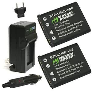 Buy Wasabi Power Battery (2-Pack) and Charger for Fujifilm NP-45 NP-45A ...