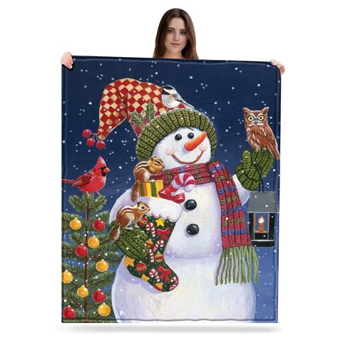STAROAD Direct Christmas Fleece Blanket for Bed,50" x 60" Festive ...