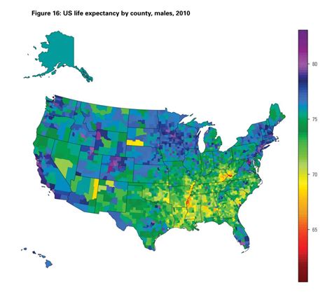 Image result for Life Expectancy by County Map