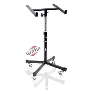Rolling Mixer Studio Portable Table Stand DJ Cart on Wheels Mobile ...