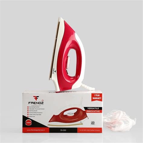 Buy FRENZ FOREVER 1000W Red & White DRY IRON Online at Low Prices in ...