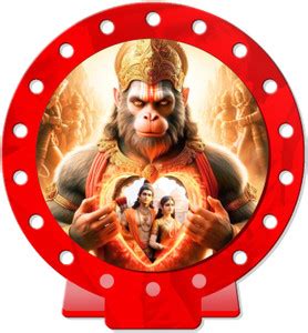 SANBIA Hanuman Bajarangbali Car Dashboard Idol Red Glossy Decorative ...