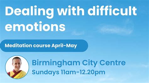 April-May meditation course - Birmingham Sundays, 44 Blucher Street, B1 ...