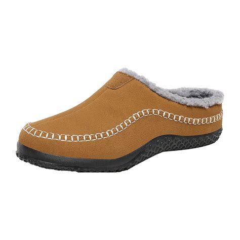 IUJSOY Mens Indoor Outdoor Slippers Memory Foam Clog House Shoes Wide ...