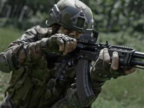 army replaces old rifles with sher ak 203 fires 700 rounds per minute ...