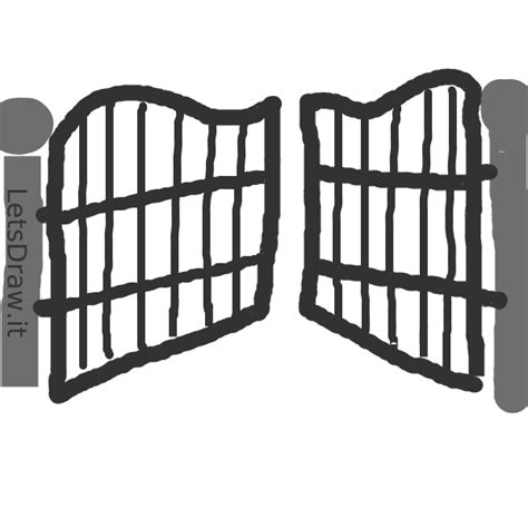 Image result for How to Draw Open Gate