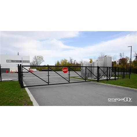 BIM objects - Free download! Omega II Single Cantilever Gate | BIMobject