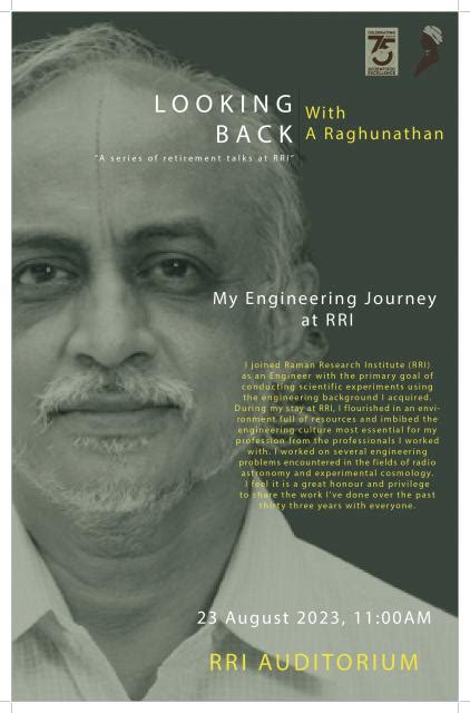 Looking Back with A Raghunathan | Raman Research Institute