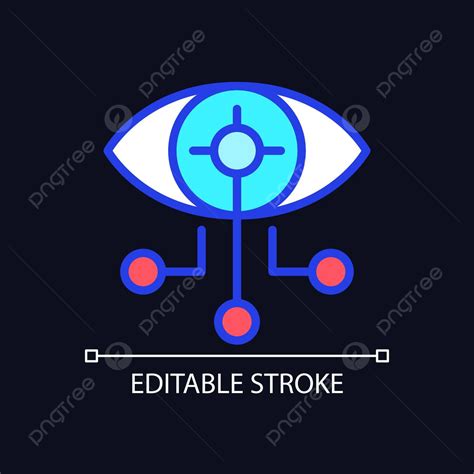 Pixelperfect Rgbcolored Icon For Dark Themes Featuring Connected Contact Lenses Vector ...